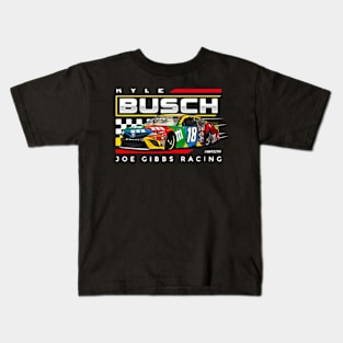 Checkered Flag Kyle Busch Kids T-Shirt